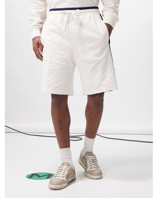 Gucci GG-jacquard Cotton-terry Shorts