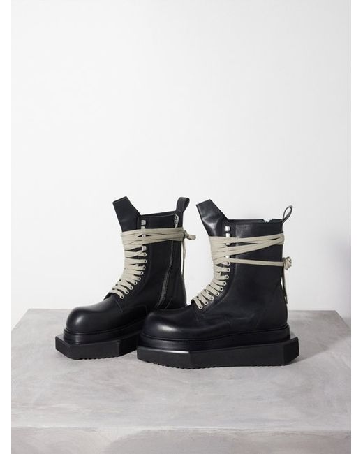 Rick Owens Turbo Cyclops Chunky-sole Leather Boots