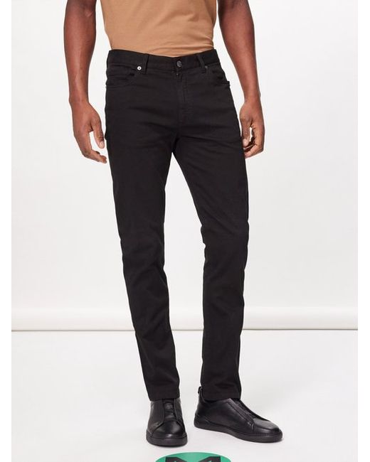 Z Zegna Cotton-blend Tapered-leg Trousers