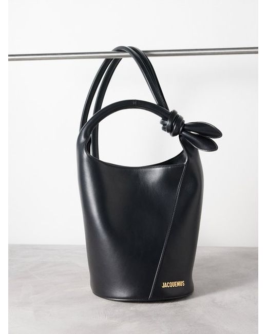 Jacquemus Tourni Small Leather Bucket Bag