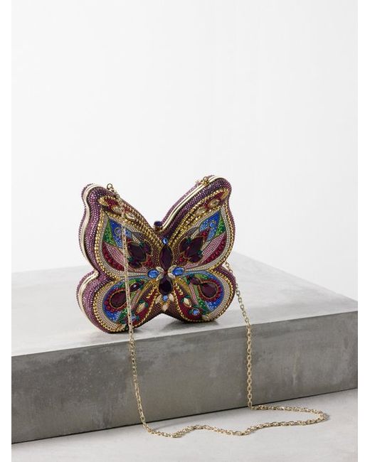 Judith Leiber Butterfly Medley Crystal-embellished Clutch Bag