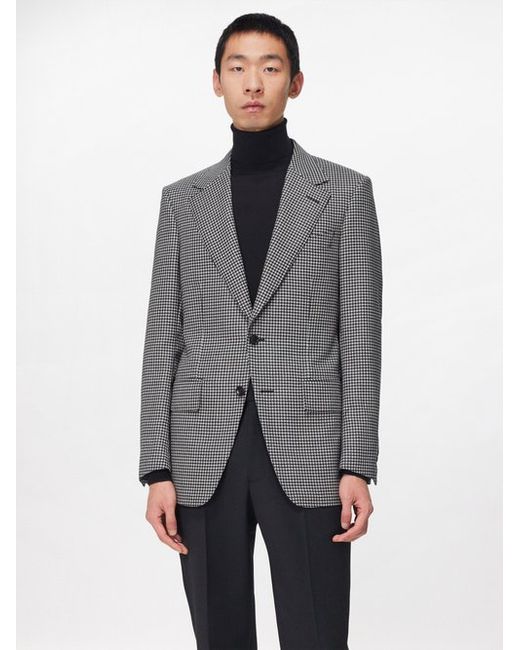 Tom Ford Atticus Houndstooth Single-breasted Blazer