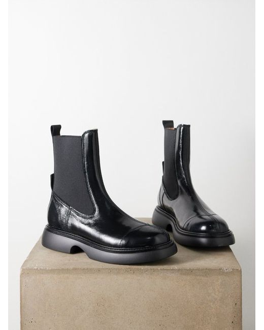 Ganni Chunky Faux-leather Chelsea Boots