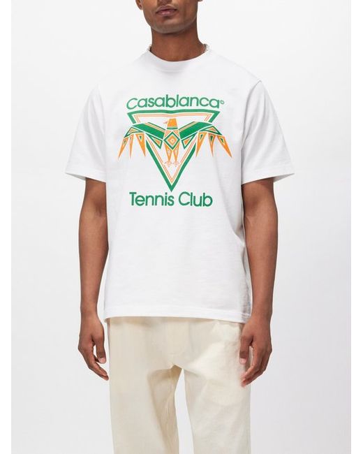 Casablanca Eagle Tennis Club Organic-cotton T-shirt