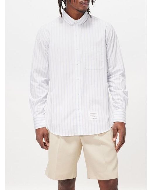 Thom Browne Striped Cotton-poplin Shirt