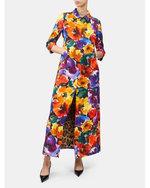 Dolce & Gabbana Floral-print Brocade Coat