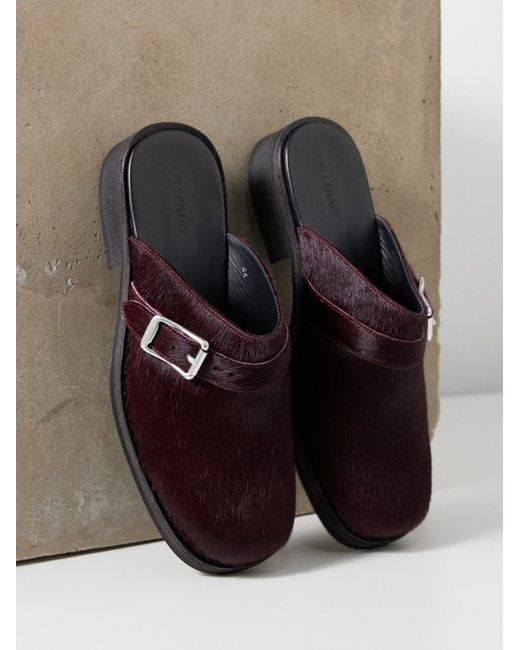 Our Legacy Camion Buckled Calf Hair Mules