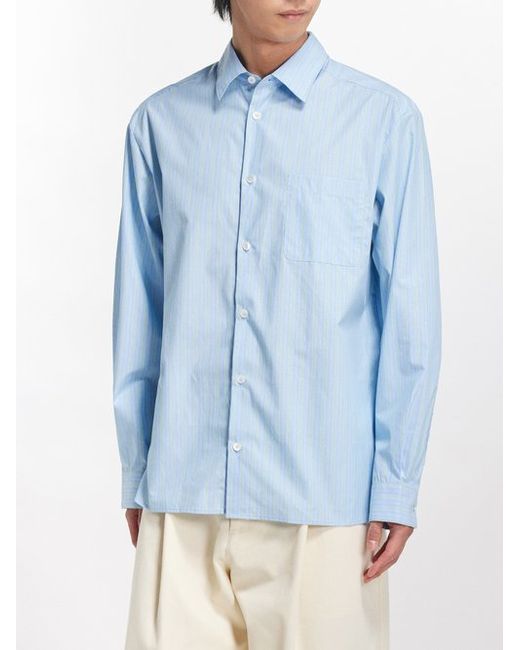 A.P.C. . Malo Striped Cotton-poplin Shirt