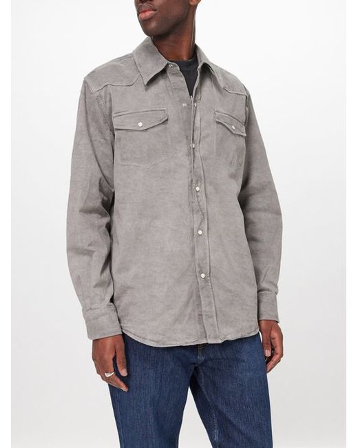 Our Legacy Frontier Washed-denim Shirt