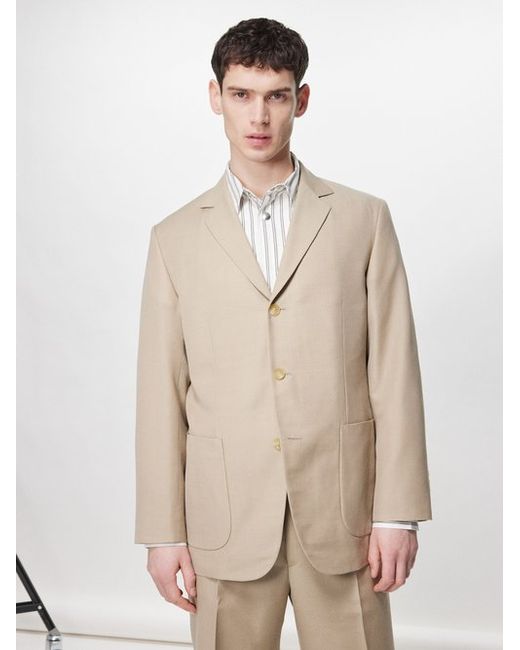 Auralee Wool-blend Barathea Suit Jacket