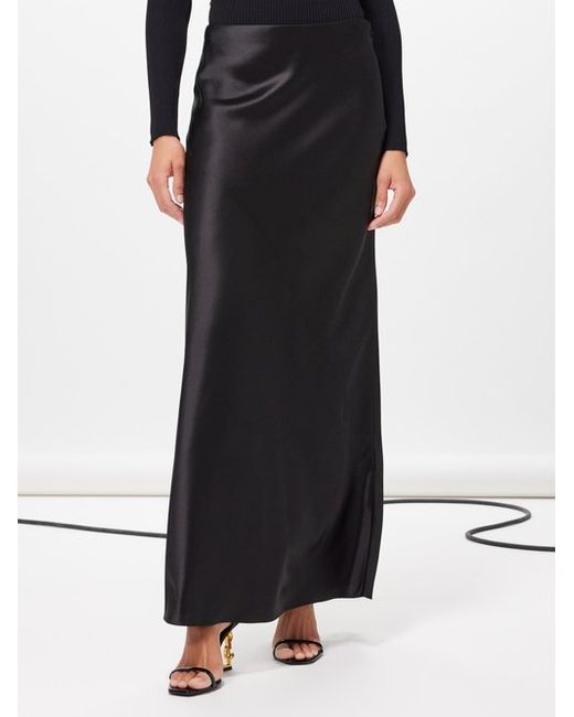 Saint Laurent Silk-satin Maxi Skirt