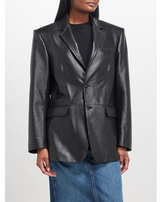 Wardrobe.Nyc Single-breasted Leather Blazer