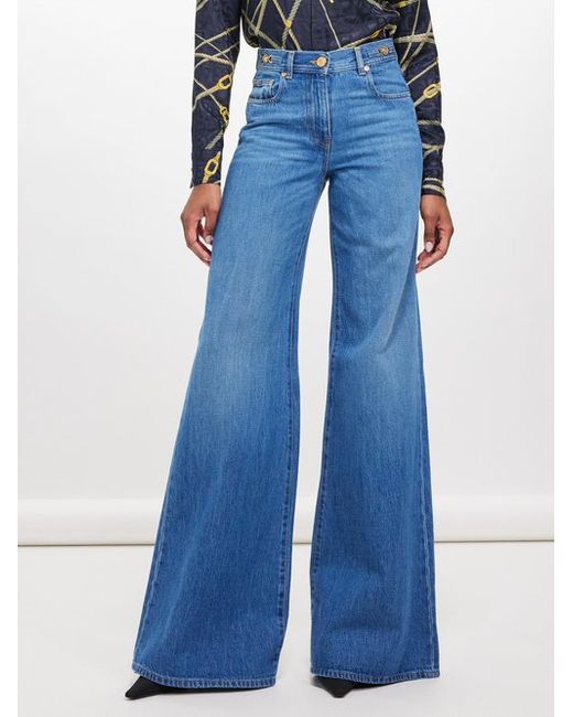 Versace High-rise Wide-leg Jeans