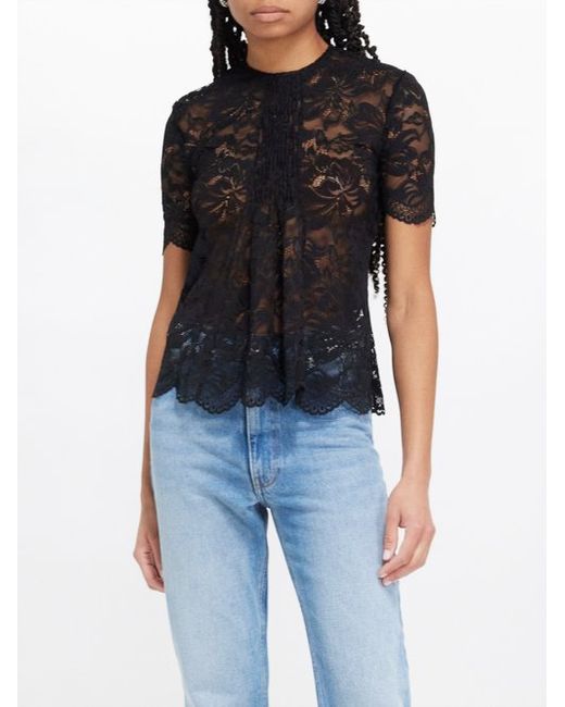 Rabanne Gathered Lace Top