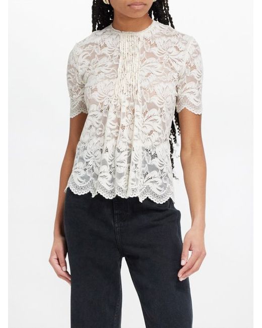 Rabanne Gathered Lace Top