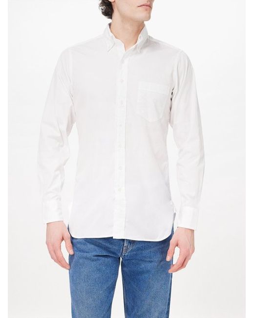 Drake's Button-down Collar Cotton-poplin Shirt