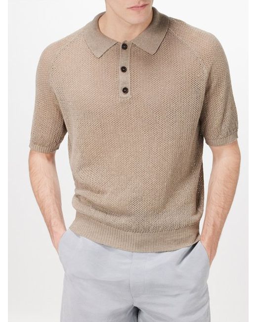 Meta Campania Collective Anselm Wool-blend Polo Shirt