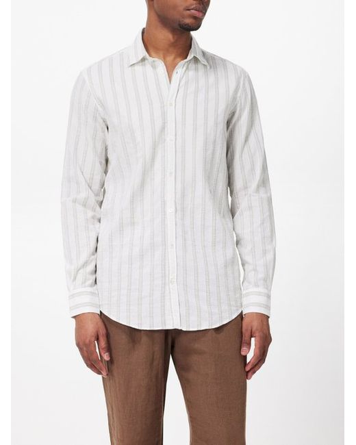 Massimo Alba Genova Striped Cotton-blend Shirt