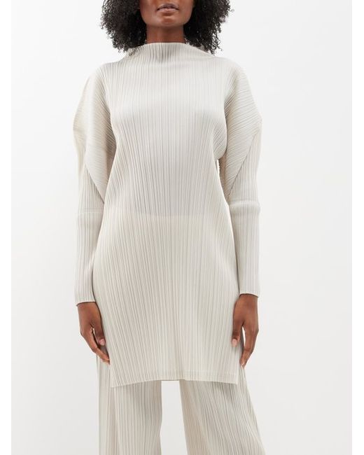 Pleats Please By Issey Miyake High-neck Technical-pleated Top