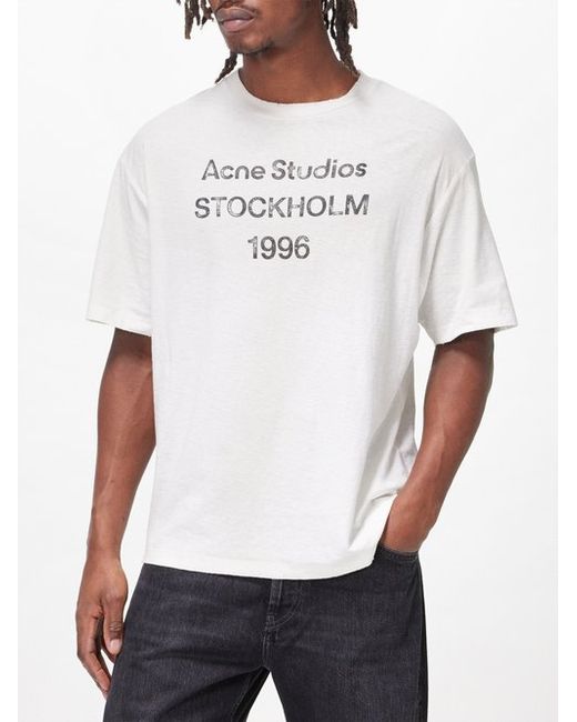 Acne Studios Exford Logo-print Cotton-blend Jersey T-shirt
