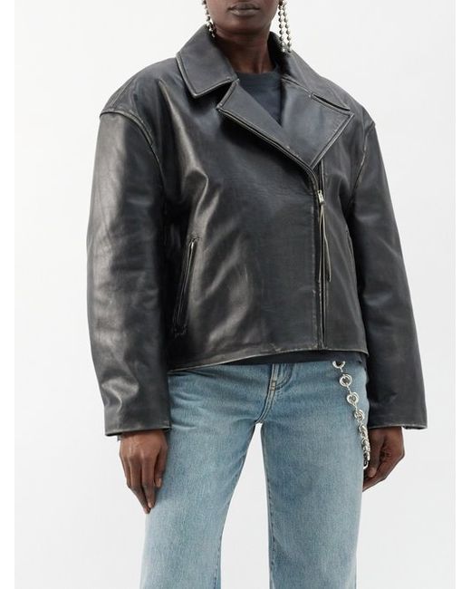 Acne Studios Lilket Distressed-leather Jacket