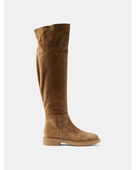 Gianvito Rossi Lexington Suede Knee-high Boots