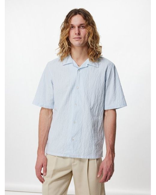 Nn.07 Ole Striped Cotton-blend Shirt