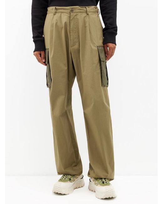 Moncler Relaxed Flap-pocket Canvas Cargo Trousers
