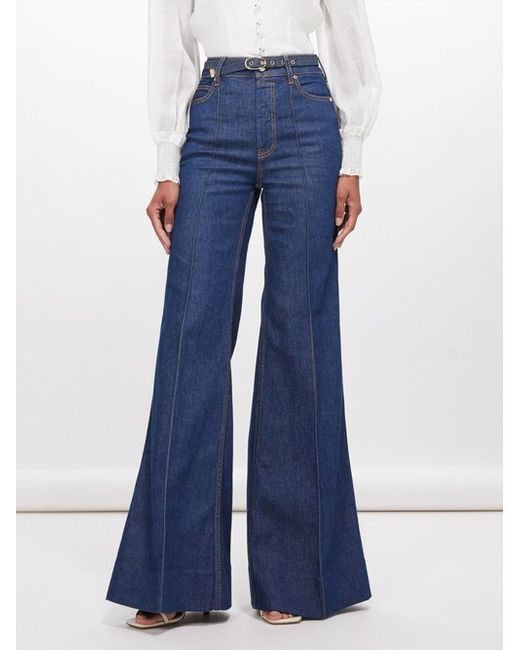 Zimmermann Belted Flared Jeans