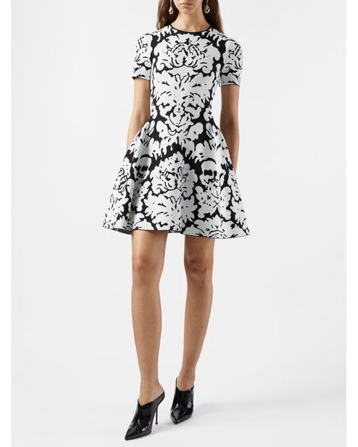 Alexander McQueen Abstract-jacquard Mini Dress
