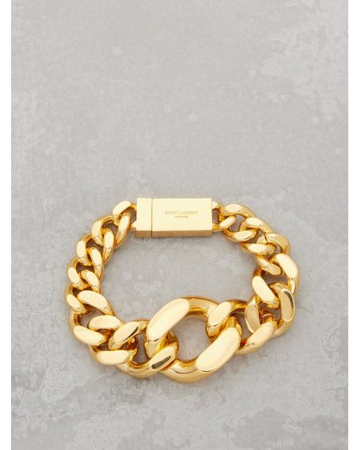 Saint Laurent Oversized Curb-chain Bracelet