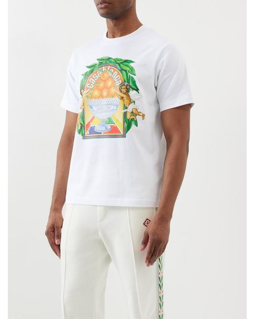 Casablanca Triomphe Dorange-print Organic-cotton T-shirt