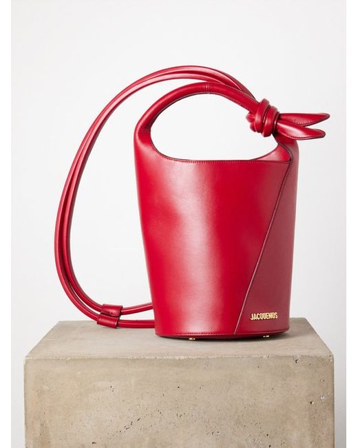 Jacquemus Tourni Small Leather Bucket Bag