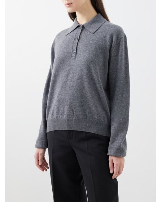 Róhe Collared Wool-blend Polo Sweater