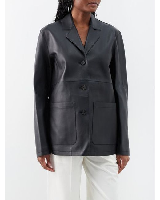 Totême Patch-pocket Leather Jacket