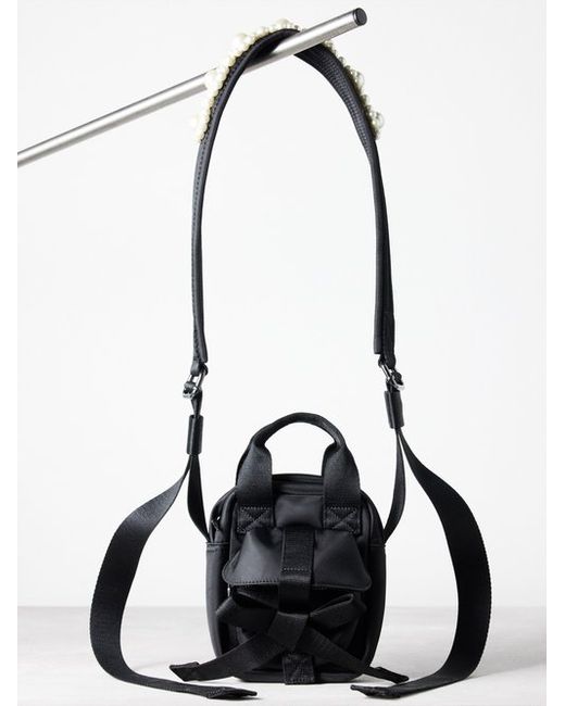 Simone Rocha Faux Pearl-embellished Nylon Cross-body Bag