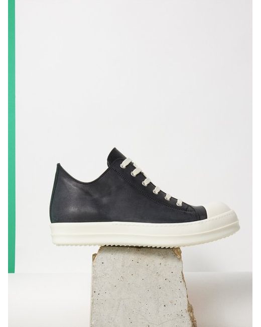 Rick Owens Leather Lace-up Trainers