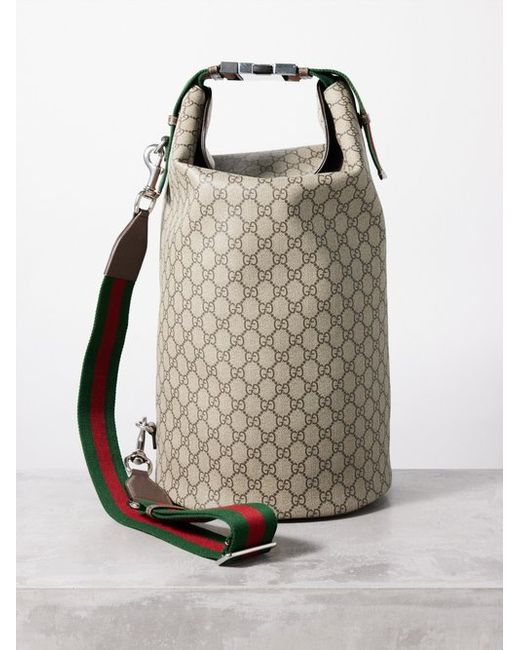 Gucci Web Stripe Coated-canvas Duffle Bag