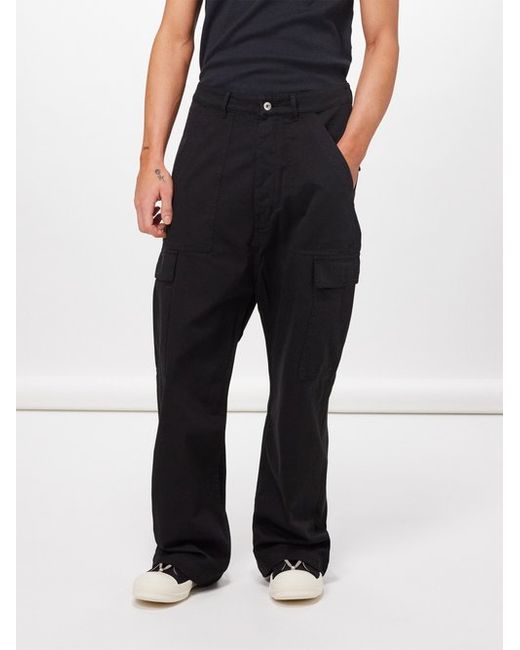 Rick Owens DRKSHDW Cargo-pocket Cotton-twill Trousers