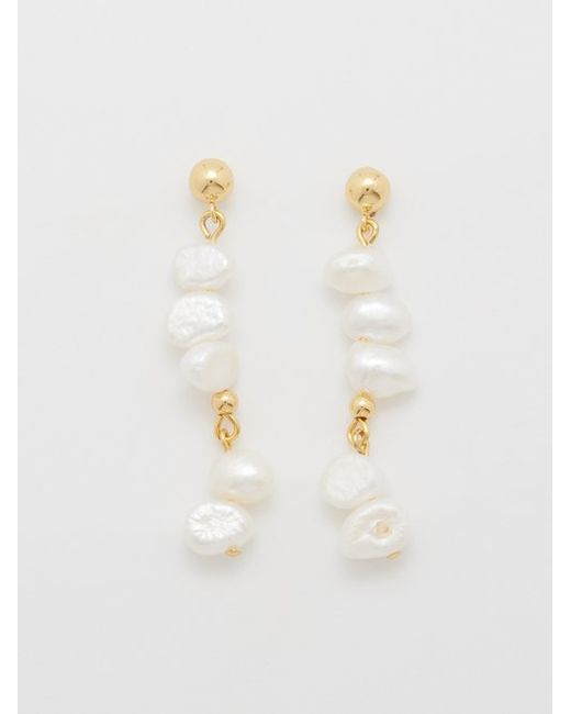 Anni Lu Pearly Drop 18kt Gold-plated Earrings