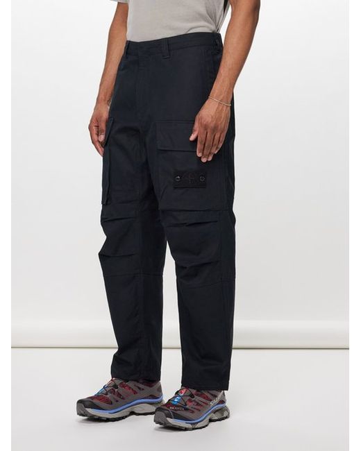 Stone Island Ghost Cotton-canvas Cargo Trousers