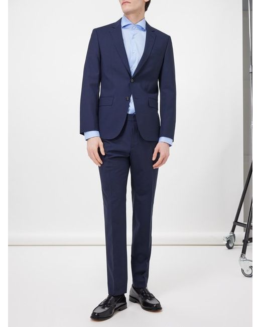 Boss Slim-fit Virgin Wool-blend Suit 44 EU/IT