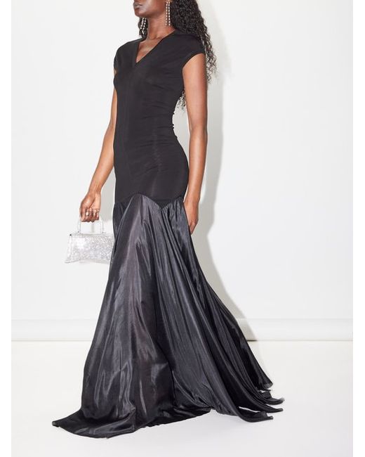 Rick Owens Divine Jersey And Satin Gown 38 IT