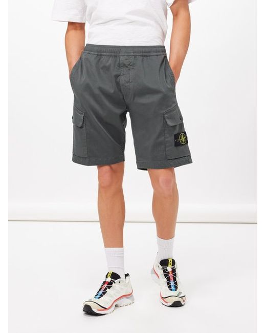 Stone Island Garment-dyed Cotton-blend Bermuda Shorts