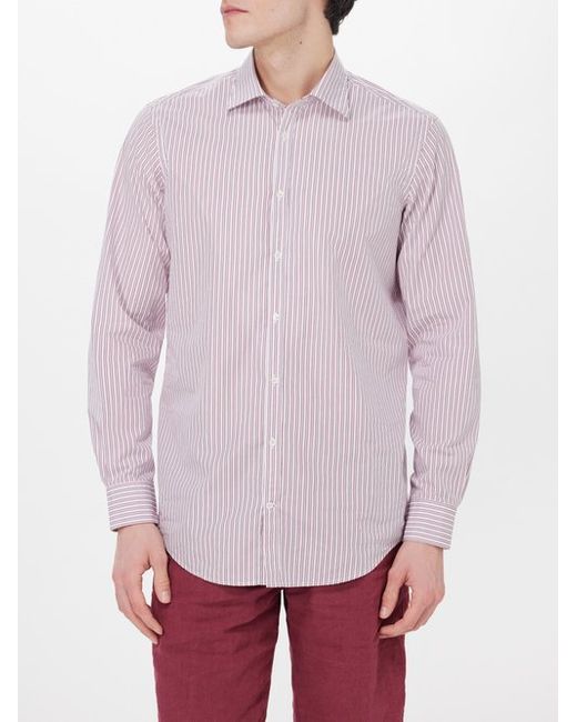 Massimo Alba Genova Striped Cotton-poplin Shirt