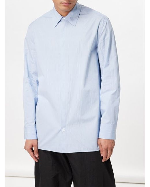 Jil Sander Striped Cotton-poplin Shirt 38 EU