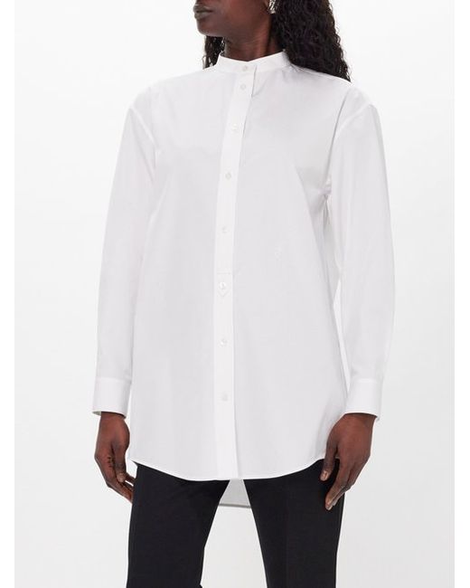 Jil Sander Wednesday Stand-collar Cotton-poplin Shirt 34 GER