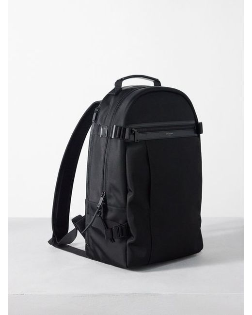 Saint Laurent Leather-trim Nylon Backpack