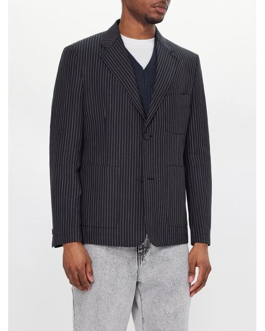 mfpen Pinstriped Wool-twill Suit Jacket