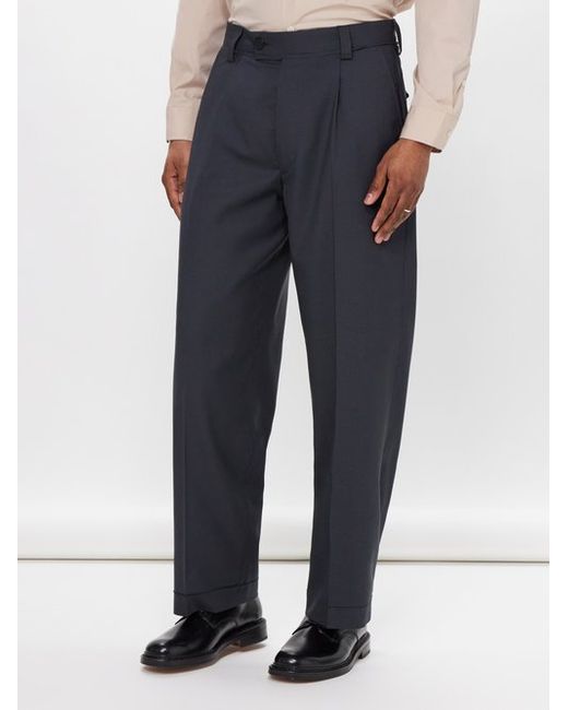 mfpen Single-pleat Wool-twill Suit Trousers
